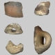 Ulomci ručki i trbuha prapovijesnih posuda, srednnje brončano doba (1900 - 1300 g.pr.Kr.)